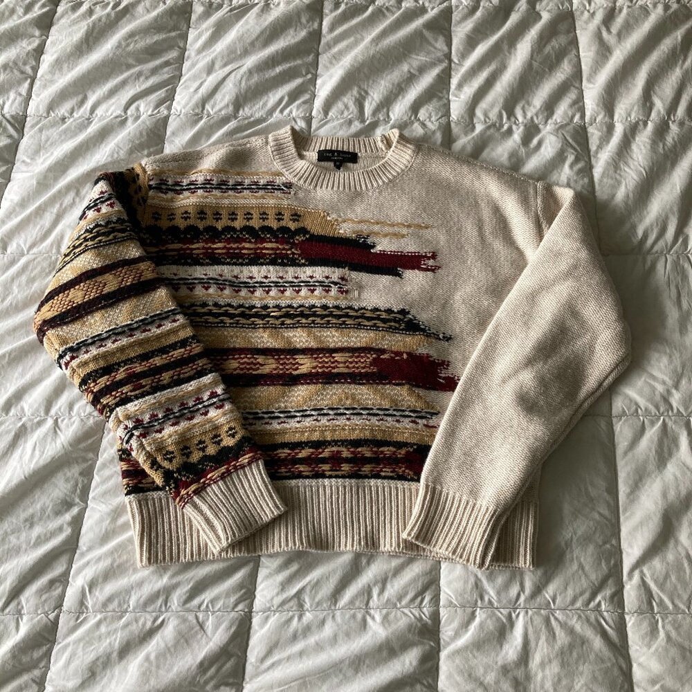 ❌SOLD❌ rag & bone Annalise Wool-Cashmere Blend Crew Sweater size XS (oversized)
